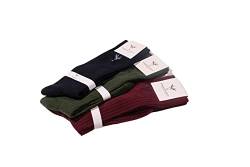 Monsieur Gazelle Herren Socken 3er Set - bordeaux-gruen-dunkelblau - 39-42 von Monsieur Gazelle