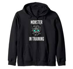Monster in Training Lustige Fantasy-Monster-Katze Kapuzenjacke von Monster