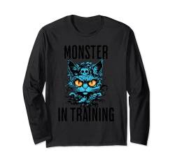 Monster in Training Lustige Fantasy-Monster-Katze Langarmshirt von Monster