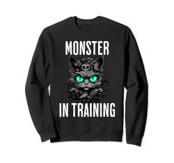 Monster in Training Lustige Fantasy-Monster-Katze Sweatshirt von Monster