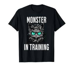 Monster in Training Lustige Fantasy-Monster-Katze T-Shirt von Monster