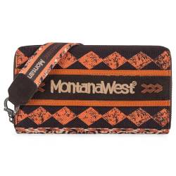 Montana West Boho-Geldbörse mit Handgelenkschlaufe für Damen, Brieftaschen-Fauvismus, Geräumige Boho-Geldbörse von Montana West