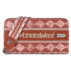 Montana West Boho-Geldbörse mit Handgelenkschlaufe für Damen, Wallet-Rococo, Geräumige Boho-Geldbörse von Montana West