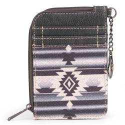 Montana West Wrangler Kartenetui für Frauen Boho Azteken-Kartenetuis Kleine Brieftasche, Angel Diamond Black, Casual von Montana West