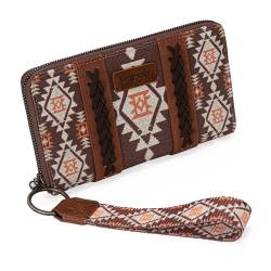 Montana West Wrangler Wristlet Western Wallet Boho Aztec Kreditkartenetui für Damen, 2203 Kaffee, Large, Minimalistisch von Montana West