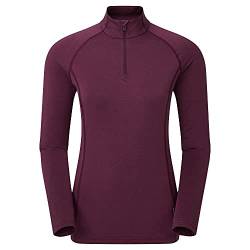 Montane Damen Dartpfeil Thermo Reißverschluss am Hals, Wineberry, 42 von Montane