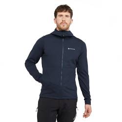 Montane Herren Protium Midlayer Kapuzen-Fleece zum Wandern, Klettern und Trailrunning, Blau (Eclipse Blue), X-Large von Montane