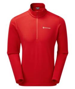 Montane Herren Protium Pull On Fleece, Adrenalinrot, L von Montane