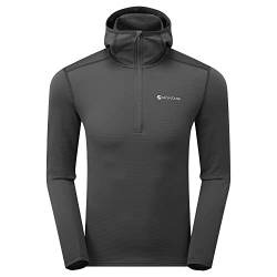 Montane Protium Lite Herren Fleecejacke mit Kapuze, slate, M von Montane