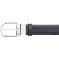 Montblanc Gürtel aus wendbarem Leder mit hufeisenförmiger Schließe 30 mm Schwarz/Braun von Montblanc