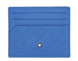 Montblanc M_Gram Kartenetui 6cc aus Leder in der Farbe Blau, Maße: 10cm x 8cm x 0,5cm, 130029 von Montblanc