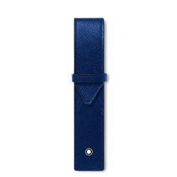 Montblanc Sartorial Etui für 1 Schreibgerät aus Leder in der Farbe Blau, Maße: 16cm x 3cm x 1,6cm, 130820 von Montblanc