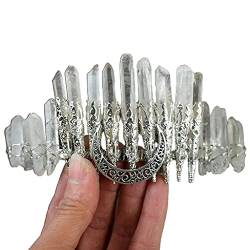 Bunte Kristall-Haarreifen mit Mond, Haarschmuck, Hexerei-Zubehör, Haar-Accessoire für Hochzeit, Quarz, Stirnbänder für Frauen von Montesy
