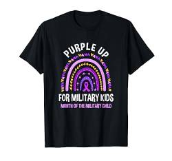 Purple Up Military Kids Month Of The Military Child Regenbogen T-Shirt von Month Of The Military Child