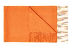 Montte Di Jinne - 100 % innerer Mongolei Kaschmir super weicher dicker Schal Warp Schal für Damen und Herren - Medium, Orange, 42 von Montte Di Jinne