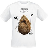 Monty Python T-Shirt - Airspeed Velocity - M bis XXL - für Männer - Größe L - weiß  - Lizenzierter Fanartikel von Monty Python