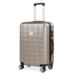 Monzana® Koffer Handgepäck Trolley mit TSA Schloss Zwillingsrollen Teleskopgriff Standfüße Größe L Reisekoffer Rollkoffer von Monzana