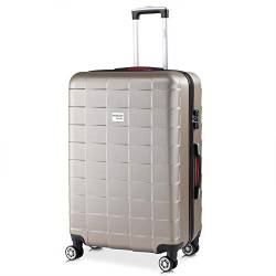 Monzana® Koffer Handgepäck Trolley mit TSA Schloss Zwillingsrollen Teleskopgriff Standfüße Größe XL Reisekoffer Rollkoffer von Monzana