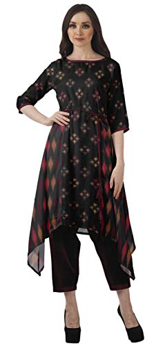 Moomaya 2 Stuck Kurti Mit Hose Fur Frauen Santoon 3/4 Armel Partywear Kleidung von Moomaya