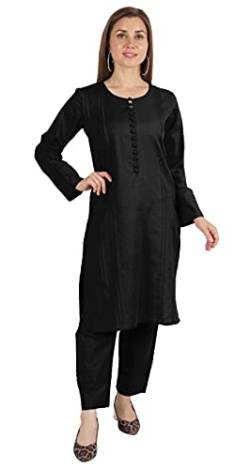 Moomaya Massive Kurta-Pyjama-Set Fur Frauen Ethnische Set Vollhulse Indische Formale Baumwollkleidung von Moomaya