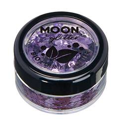 Biologisch abbaubarer Öko-Glitter von Moon Glitter - 100% kosmetischer Bio-Glitter für Gesicht, Körper, Nägel, Haare und Lippen - 3g - Lavendel von Moon Glitter