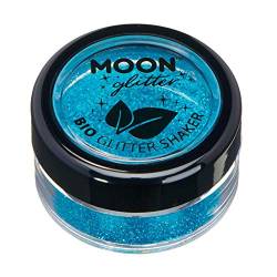 Biologisch abbaubarer Öko-Glitter von Moon Glitter - 100% kosmetischer Bio-Glitter für Gesicht, Körper, Nägel, Haare und Lippen - 5g - Blau von Moon Glitter