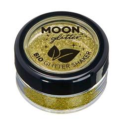 Biologisch abbaubarer Öko-Glitter von Moon Glitter - 100% kosmetischer Bio-Glitter für Gesicht, Körper, Nägel, Haare und Lippen - 5g - Gold von Moon Glitter