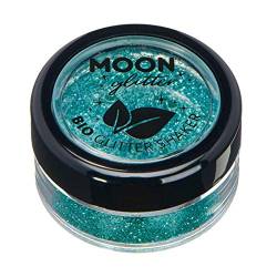 Biologisch abbaubarer Öko-Glitter von Moon Glitter - 100% kosmetischer Bio-Glitter für Gesicht, Körper, Nägel, Haare und Lippen - 5g - Türkis von Moon Glitter