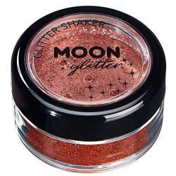Fein Glitterstreuer von Moon Glitter - 100% kosmetische Glitzer für Gesicht, Körper, Nägel, Haare und Lippen - 5g - Kupfer-Bronze von Moon Glitter