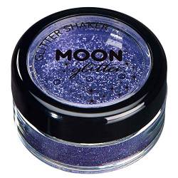 Fein Glitterstreuer von Moon Glitter - 100% kosmetische Glitzer für Gesicht, Körper, Nägel, Haare und Lippen - 5g - Lavendel von Moon Glitter