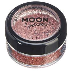 Holographische Glitzer Shaker von Moon Glitter - 100% kosmetischer Glitzer für Gesicht, Körper, Nägel, Haare und Lippen - 5gr - Roségold von Moon Glitter
