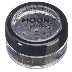 Holographische Glitzer Shaker von Moon Glitter - 100% kosmetischer Glitzer für Gesicht, Körper, Nägel, Haare und Lippen - 5gr - Schwarz von Moon Glitter