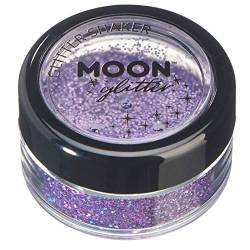 Holographische Glitzer Shaker von Moon Glitter - 100% kosmetischer Glitzer für Gesicht, Körper, Nägel, Haare und Lippen - 5gr - Violett von Moon Glitter