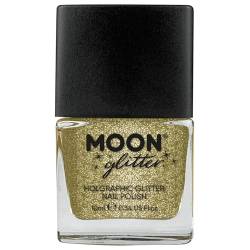 Holographischer Glitzer Nagellack von Moon Glitter - 10ml - Gold von Moon Glitter