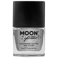 Holographischer Glitzer Nagellack von Moon Glitter - 10ml - Silber von Moon Glitter
