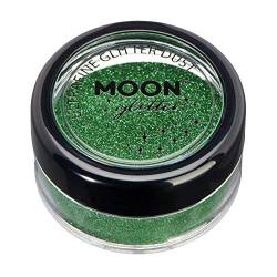 Klassischer ultrafeiner Glitter-Staub von Moon Glitter - 100% kosmetische Glitzer für Gesicht, Körper, Nägel, Haare und Lippen - 5g - Grün von Moon Glitter