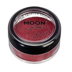 Klassischer ultrafeiner Glitter-Staub von Moon Glitter - 100% kosmetische Glitzer für Gesicht, Körper, Nägel, Haare und Lippen - 5g - Rot von Moon Glitter