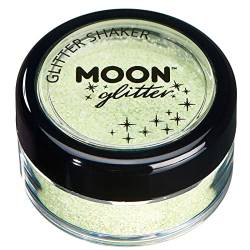 Pastell Glitzer Shaker von Moon Glitter - 100% kosmetische Glitzer für Gesicht, Körper, Nägel, Haare und Lippen - 3g - Minze von Moon Glitter