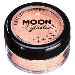 Pastell Glitzer Shaker von Moon Glitter - 100% kosmetische Glitzer für Gesicht, Körper, Nägel, Haare und Lippen - 3g - Pfirsich von Moon Glitter