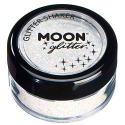 Pastell Glitzer Shaker von Moon Glitter - 100% kosmetische Glitzer für Gesicht, Körper, Nägel, Haare und Lippen - 3g - Weiß von Moon Glitter
