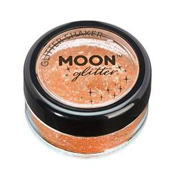 Streuer mit schillerndem Glitter von Moon Glitter - 100% kosmetische Glitzer für Gesicht, Körper, Nägel, Haare und Lippen - 5g - Orange von Moon Glitter