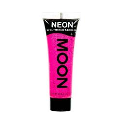 Moon Glow, Neon-UV-Glitzer-Gesichts- und Körpergel, 12 ml, Glitzer-Gesichtsfarbe (Heißes Rosa) von Moon Glow