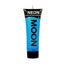 Moon Glow, Neon-UV-Glitzer-Gesichts- und Körpergel, Glitzer-Gesichtsfarbe (Blau, 12 ml (1 Stück)) von Moon Glow