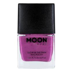 Moon Glow, im Dunkeln leuchtender Nagellack, 10 ml, phosphoreszierender Nagellack (lila, 14 ml (1 Stück)) von Moon Glow