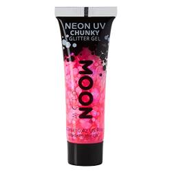 Moon Glow Neon UV-Glitzergel für Gesicht und Körper, 12 ml (Heißes Rosa) von Moon Glow