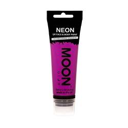 Moon Glow Supersize Neon UV-Gesichts- und Körperfarbe, mit Schwammapplikator (Intensiv Purple, 75 ml) von Moon Glow
