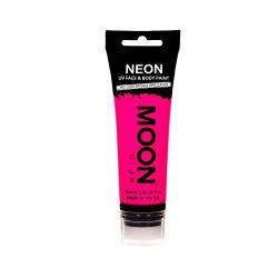 Moon Glow Supersize Neon UV-Gesichts- und Körperfarbe, mit Schwammapplikator (Intensiv Rosa, 75 ml) von Moon Glow