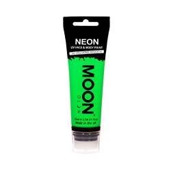Moon Glow Supersize Neon UV-Gesichts- und Körperfarbe, mit Schwammapplikator (Intensives Grün, 75 ml) von Moon Glow