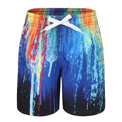 Moon Tree Badehose Jungen Badeshorts Kinder Schnell Trocknende Boardshorts Strand Shorts 110 116/5-6 Jahre von Moon Tree