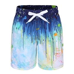 Moon Tree Badehose Jungen Badeshorts Kinder Schnell Trocknende Boardshorts Strand Shorts 128/7-8 Jahre von Moon Tree